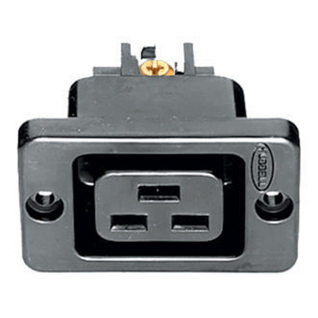Product image for Hubbell H320R IEC320 FeMale Receptacle, 20/16A 250V
