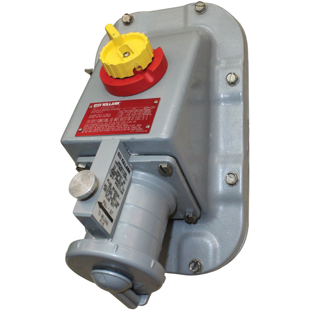 Product image for Killark VSQ6034 60A 3W4P VSQ Hazardous Interlocked Receptacle