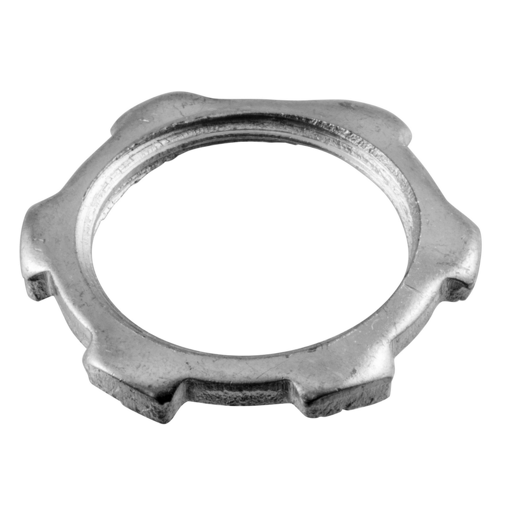 Product image for Hubbell / Kellems 00322004LPK50 1-1/4" Locknut, Zinc Plated Steel (50/Pkg)