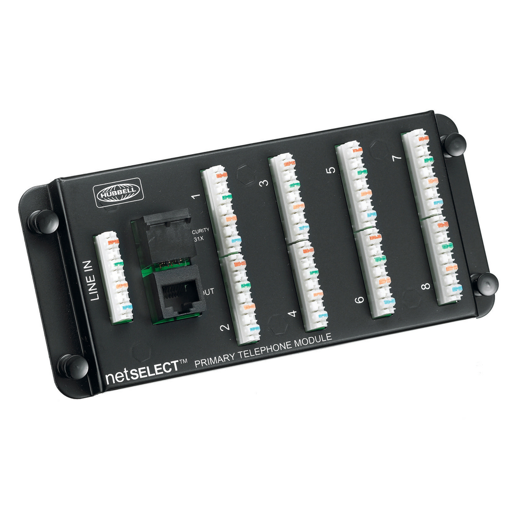 Product image for Hubbell NSOPTM8 8-Port Primary Telephone Module