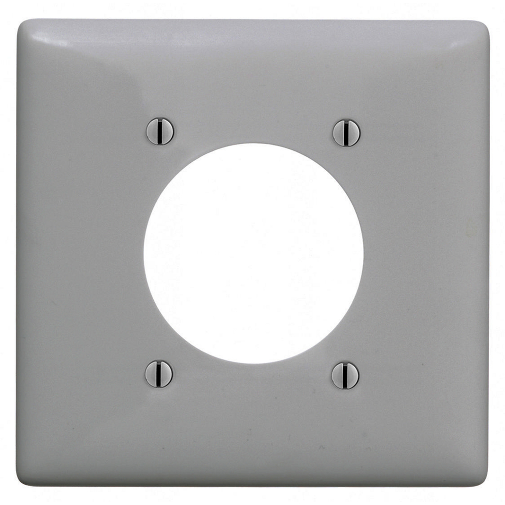 Product image for Hubbell NP703GY WALLPLATE, 2-G, 2.15" OPNG, GY