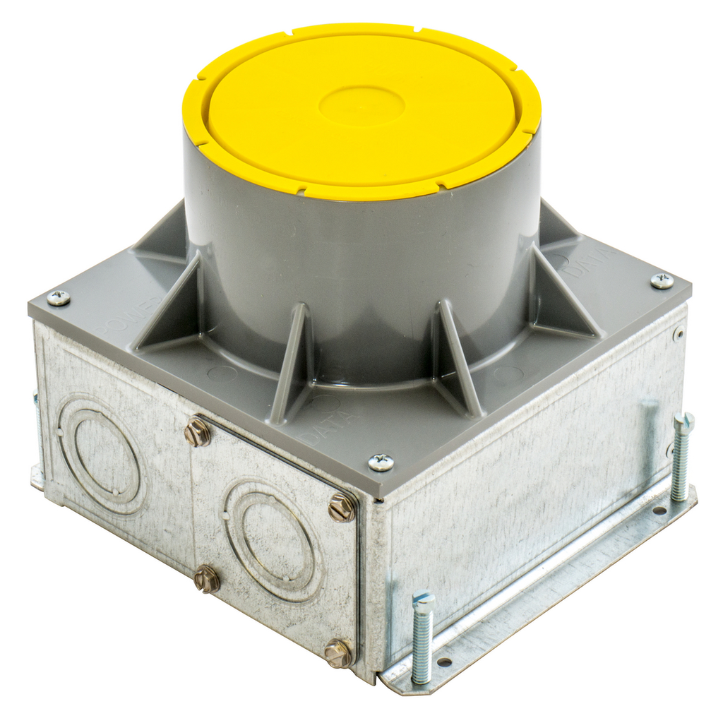 Product image for Hubbell CFBS1R4SFB S1R FB 4 STAMPED STEEL FLOOR BOX