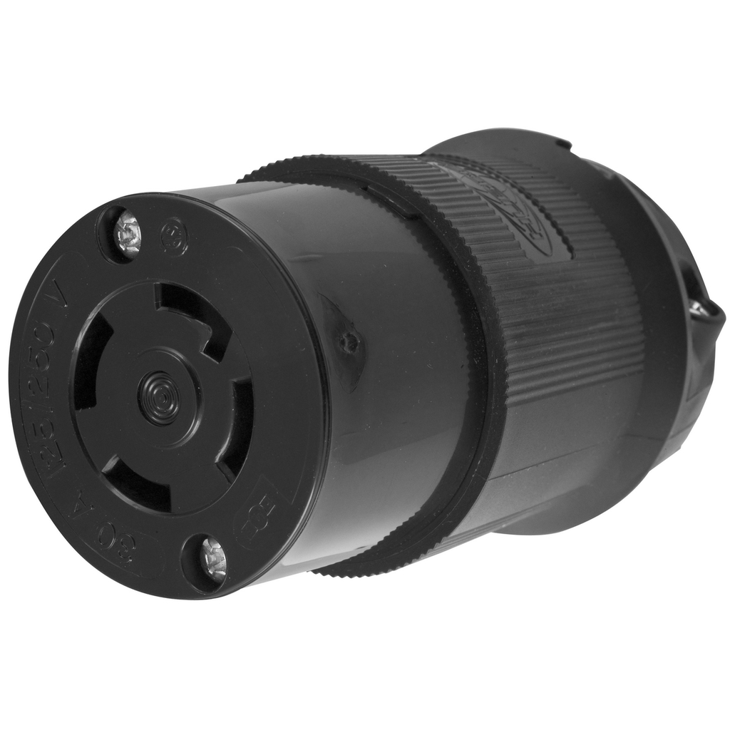 Product image for Hubbell HBL2713BK Locking Connector, 30A 125/250V, L14-30R, BK