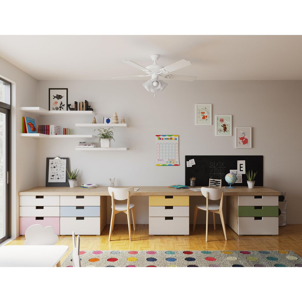 AirPro 52" 5-Blade Indoor/outdoor ceiling fan in White