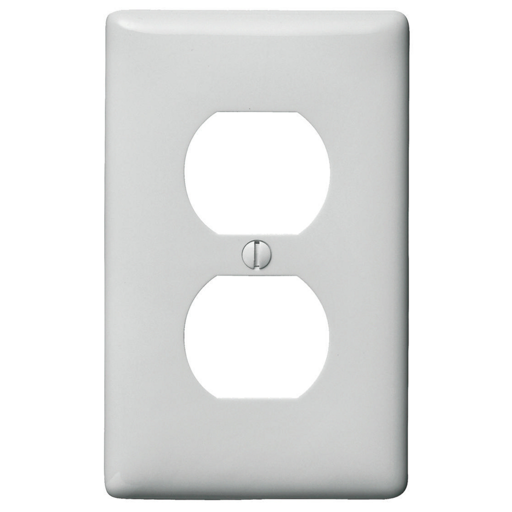 Product image for Hubbell NP8OW WALLPLATE, 1-G, 1) DUP, OW