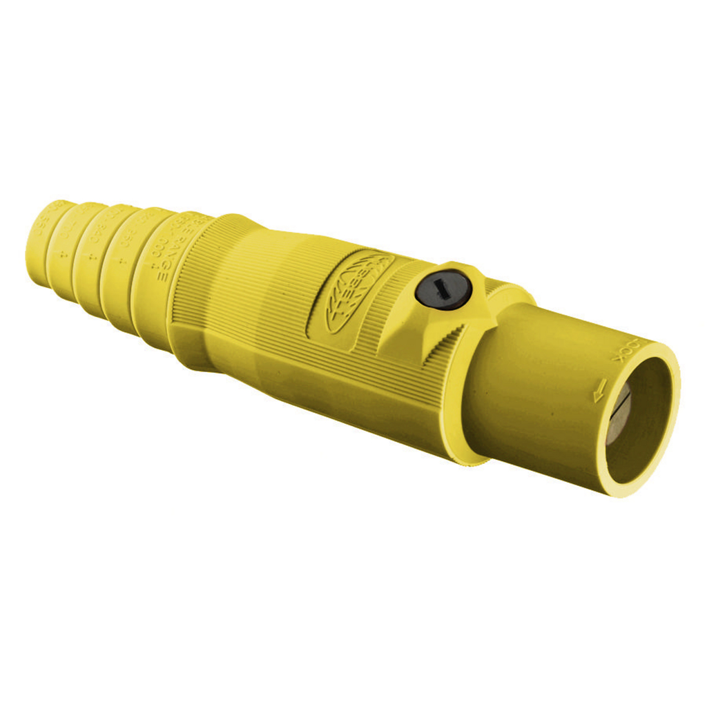 Product image for Hubbell HBL300MY Single Pole, 300A Male Plug, YELLOW