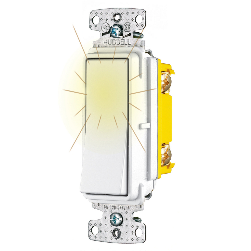 Product image for HWDK RSD115PLW RESI ROCKER SW, SP,