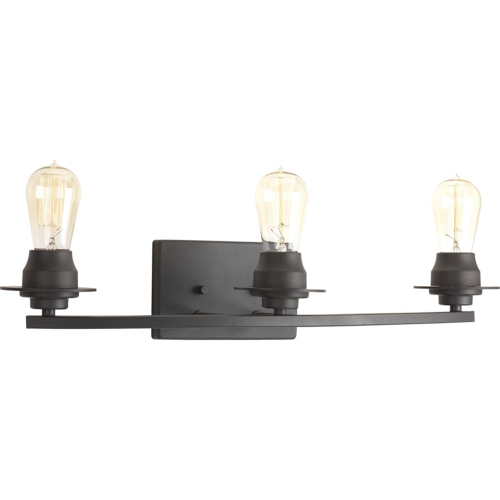 Product image for Progress P300010-143 Debut Collection Three-Light Graphite Farmhouse Bath Vanity Light