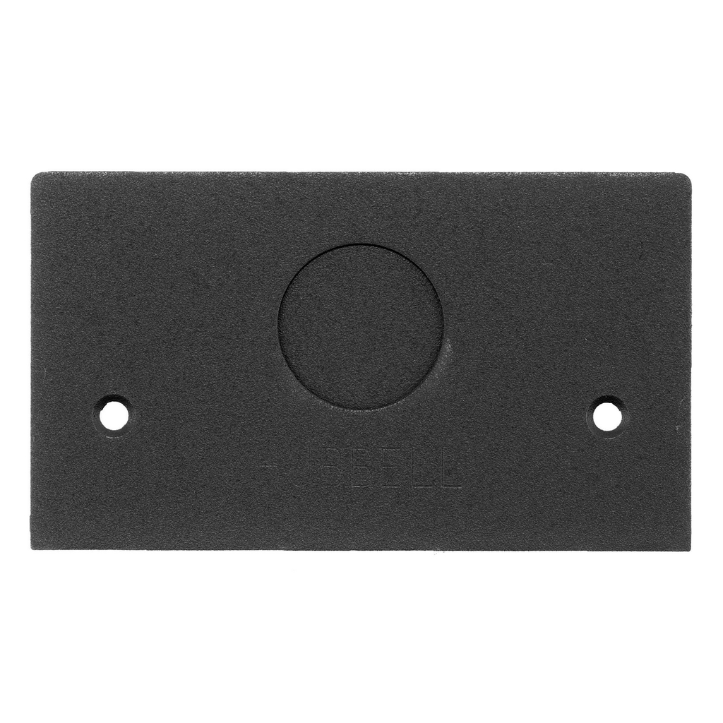 Product image for Hubbell SS2309FBKA PEDESTAL FACE PLT, 3/4" KO, BK