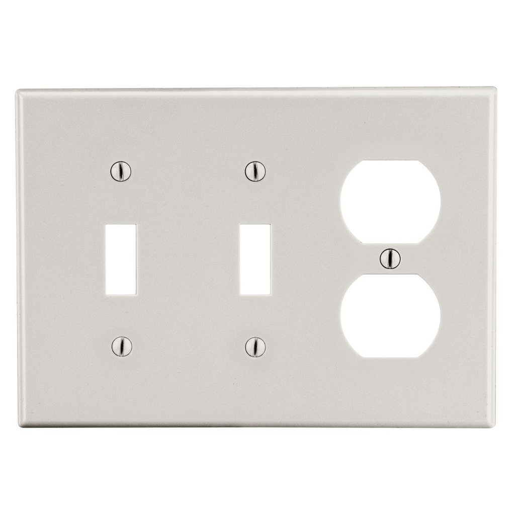Product image for HWDK P28LA WALLPLATE, 3-G, 2) TOG 1