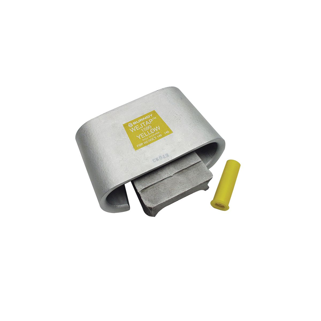 Product image for Burndy WCY63PB Wejtap connector installed with Yellow booster, 683-940 (Run), 481-750 (Tap)