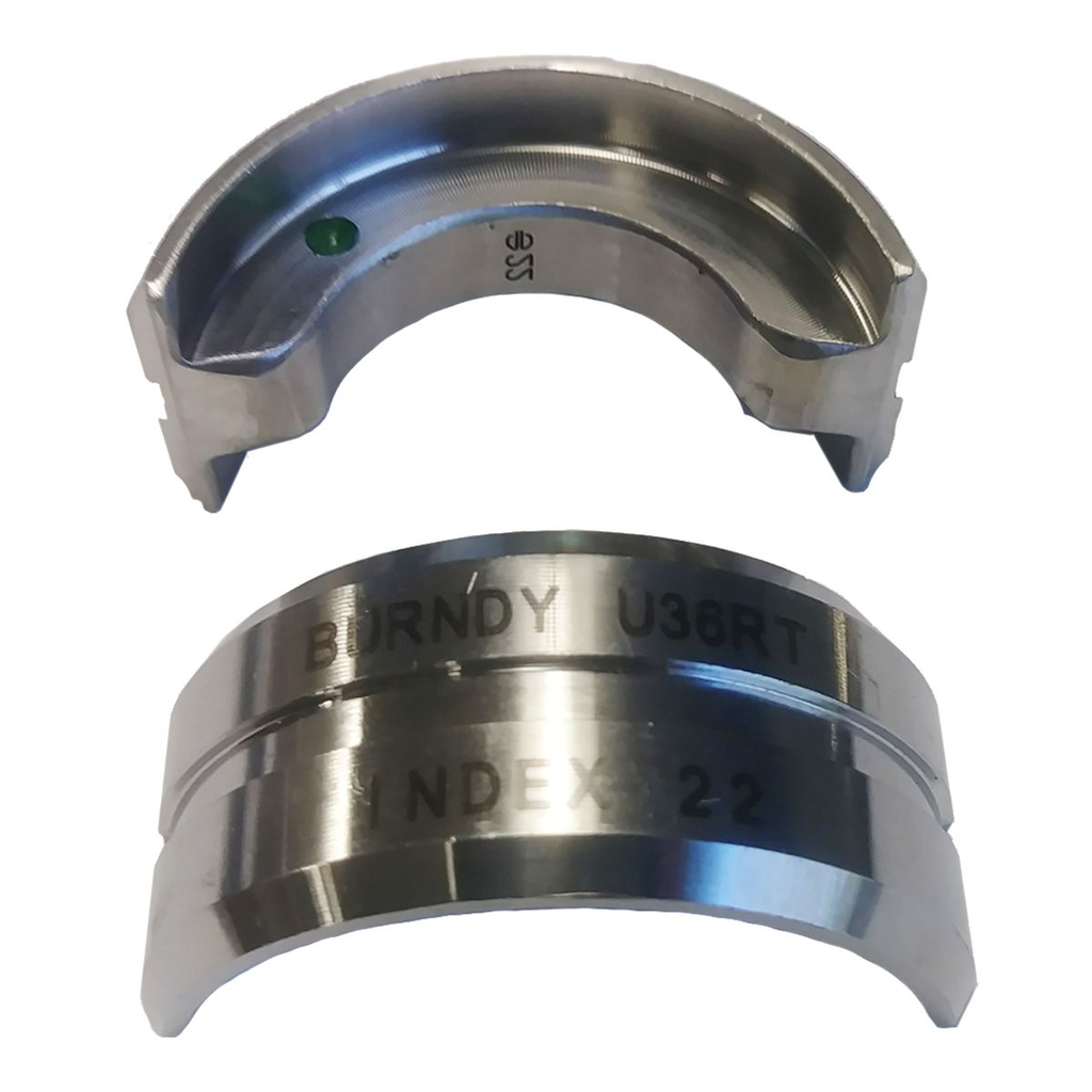 Product image for Burndy U36RT Non-Butting U Die, 600 kcmil, Green, Index 22