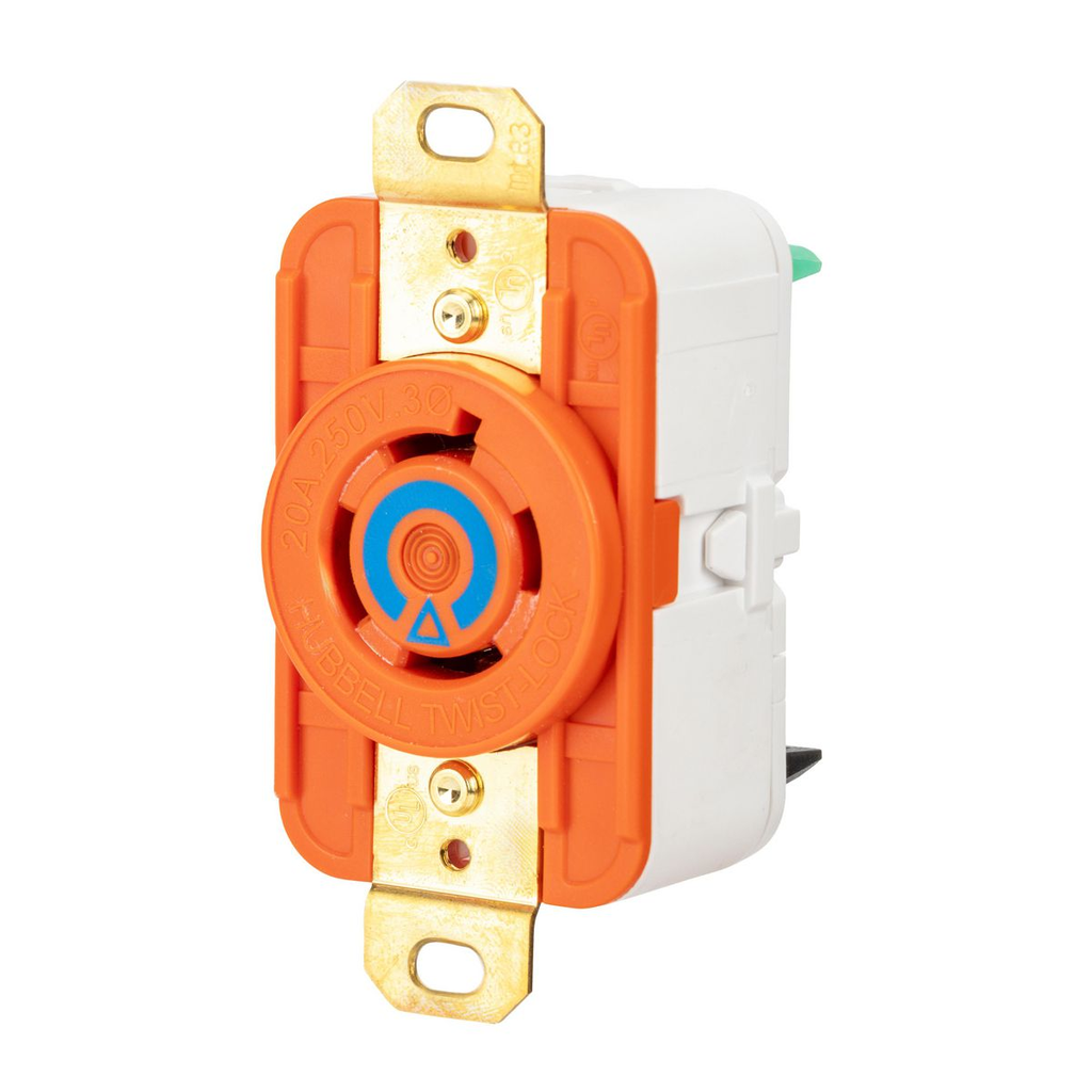 Product image for HCI IG2420ST LKG RCPT, IG 20A 3P 25