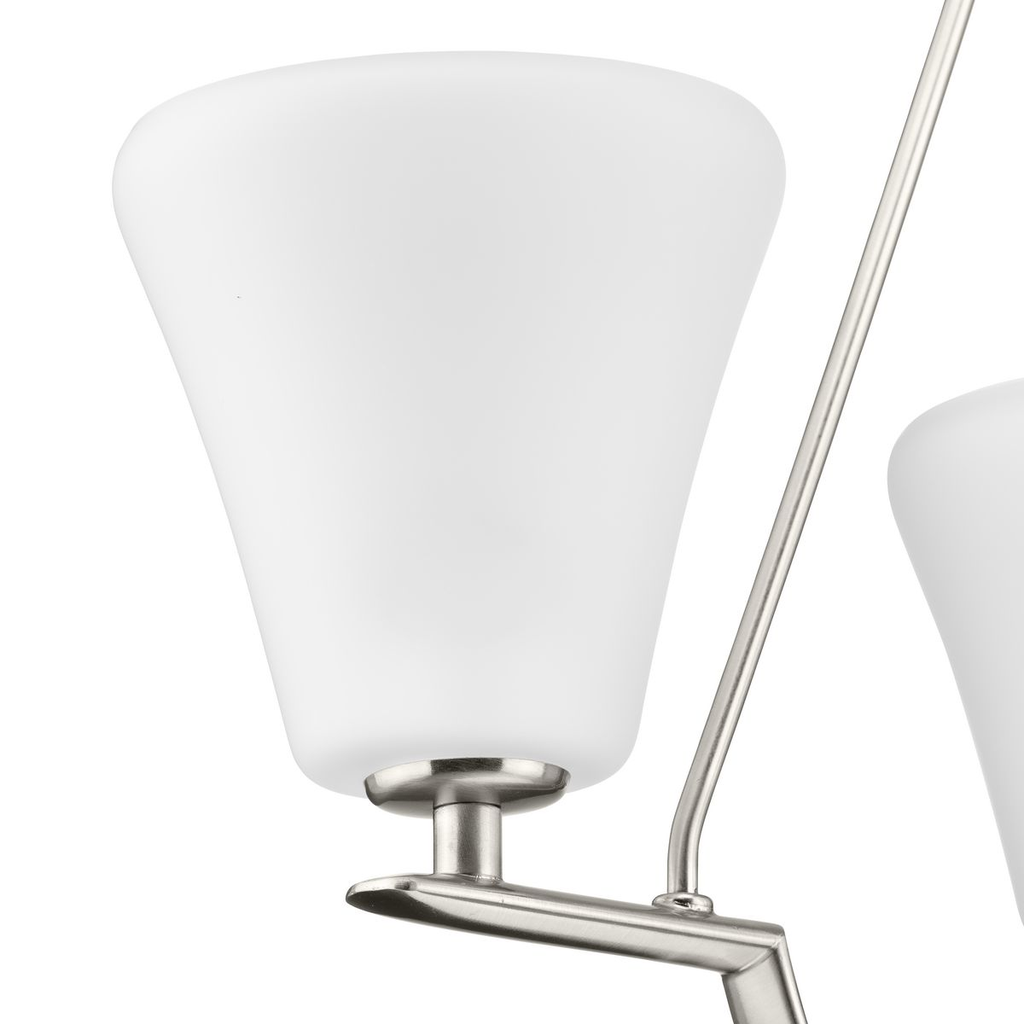 Three-Light Brushed Nickel foyer pendant