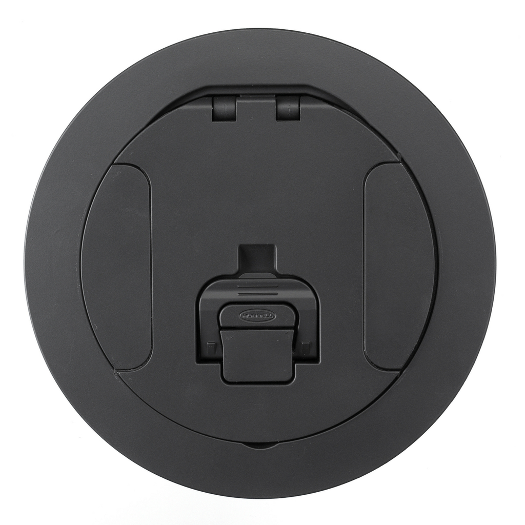 Product image for Hubbell CFBS1R6CVRBLKCFB ROUND 6 INCH COVER, BLACK