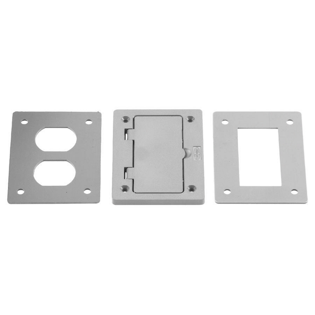 Mayer-DDS-1-Gang Non-Metallic Cover, Includes Duplex and Style Line® Decorator Inserts, Gray-1