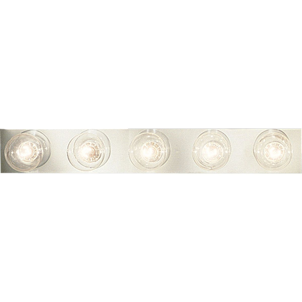 Product image for Progress P3335-15 Broadway Collection Five-Light Polished Chrome Traditional Bath Vanity Light