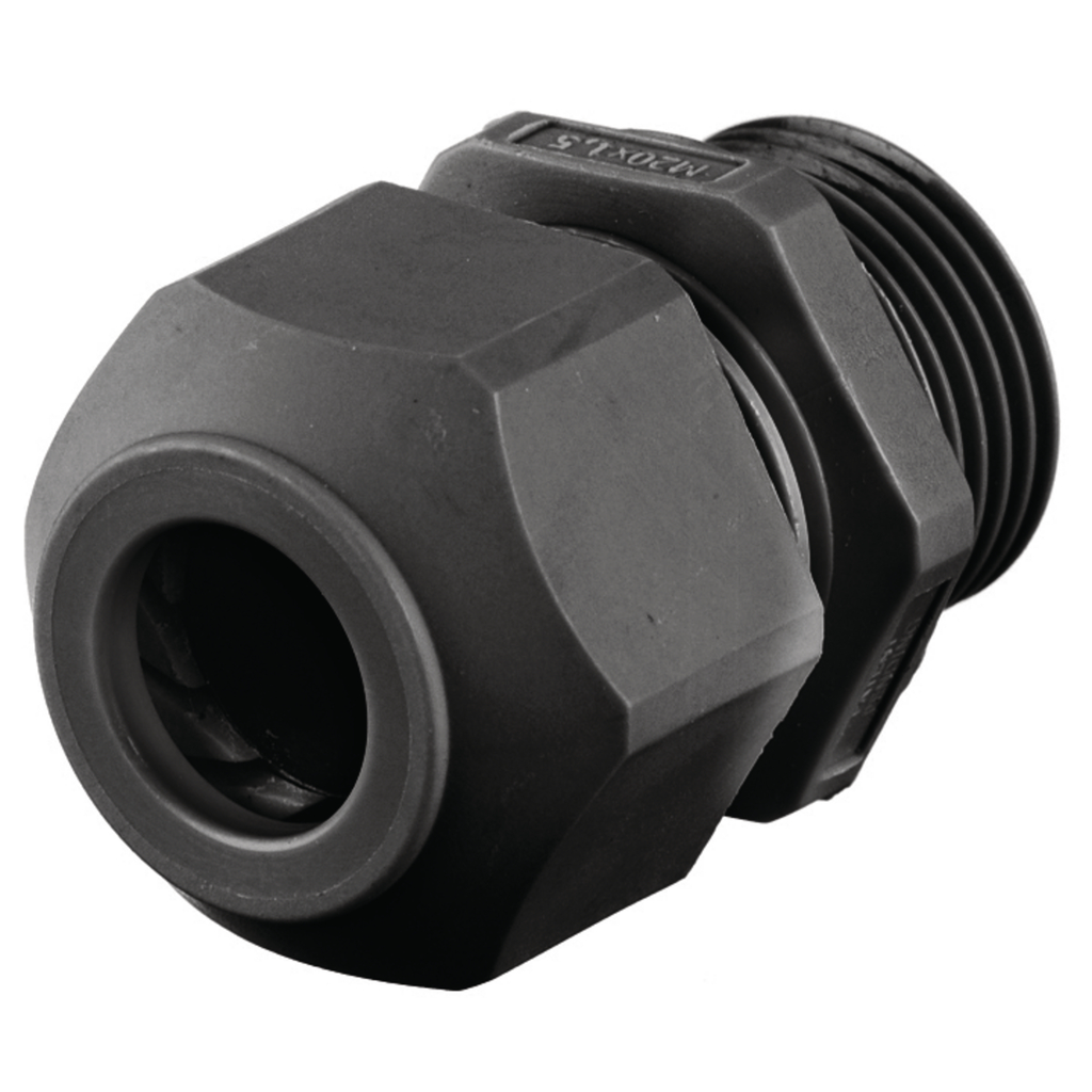 Product image for Hubbell SEC38BA Euro 0.18 to 0.31 Inch 3/8 Inch NPT Black Cord Connector