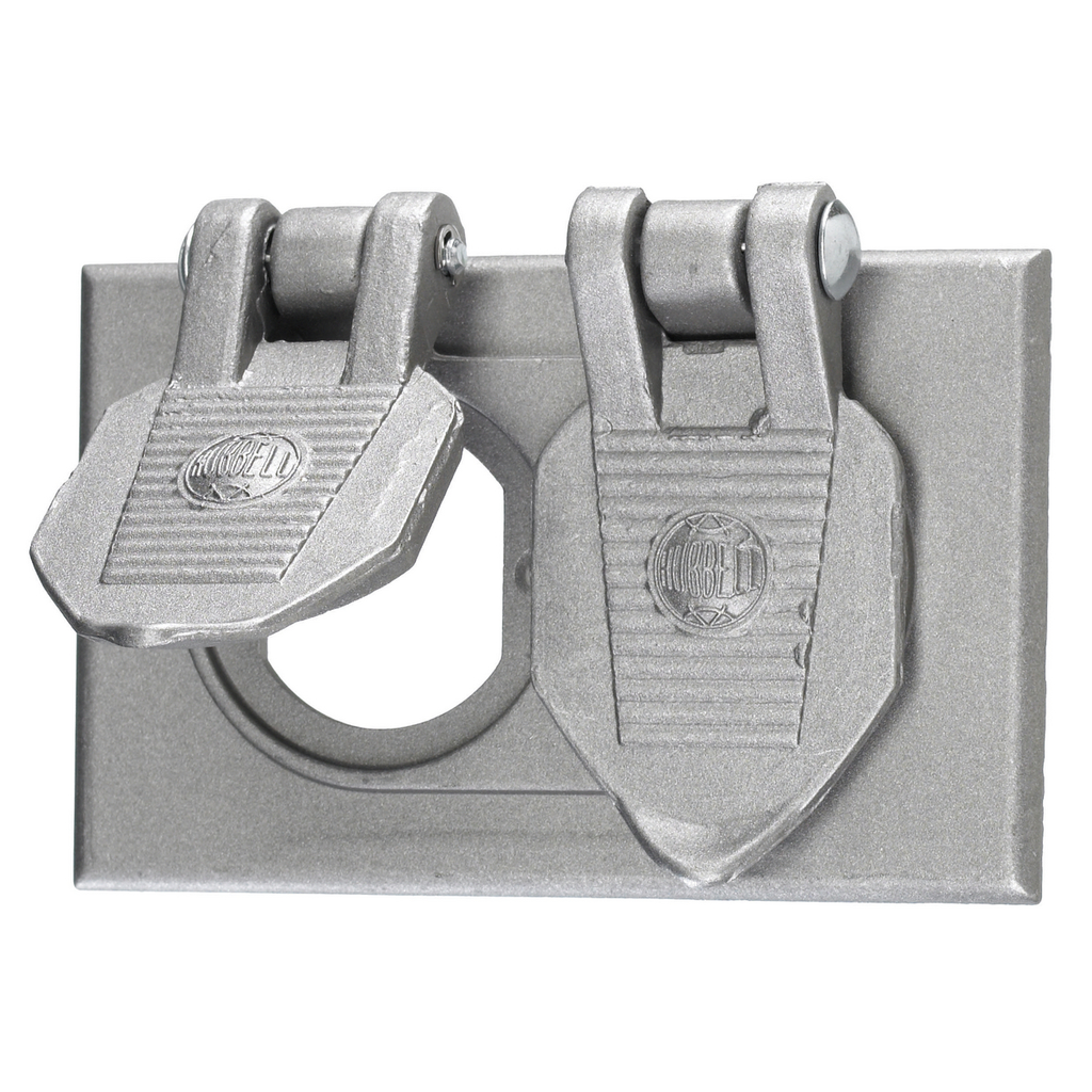 Product image for Hubbell HBL5205WO 1-Gang Cast Aluminum Device Mount Weatherproof Lift Cover
