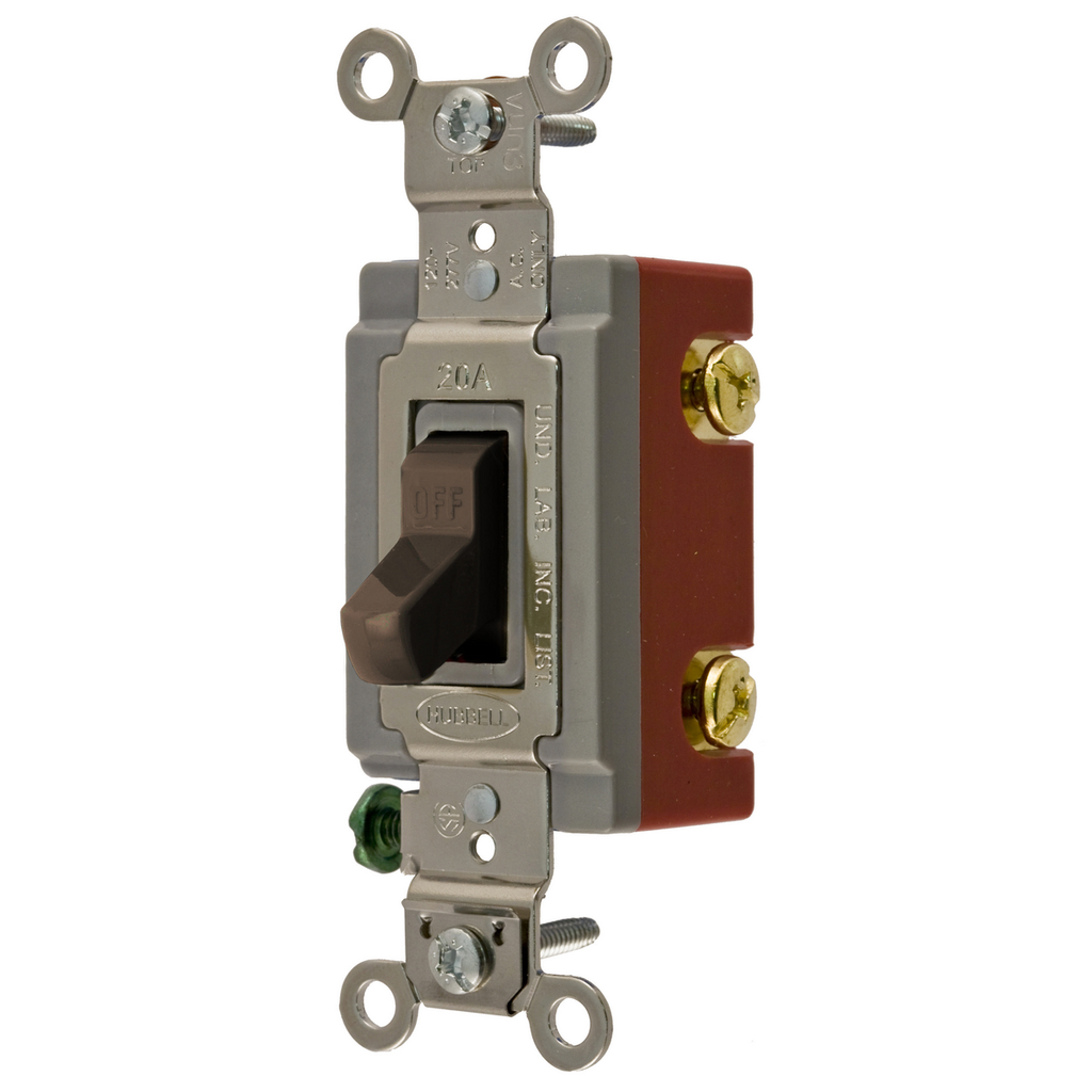Product image for Hubbell CS1222BU SWITCH, COM, DP, 20A 120/277V, BR, USA