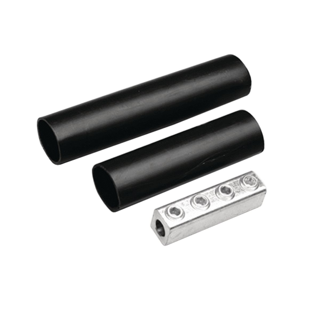 Product image for Burndy UGSKIT250 Watertight Underground Splice Kit, 1 AWG-250 kcmil, w/ Two Heavy Wall Heat Shrink Sleeves, Al/Cu Rated