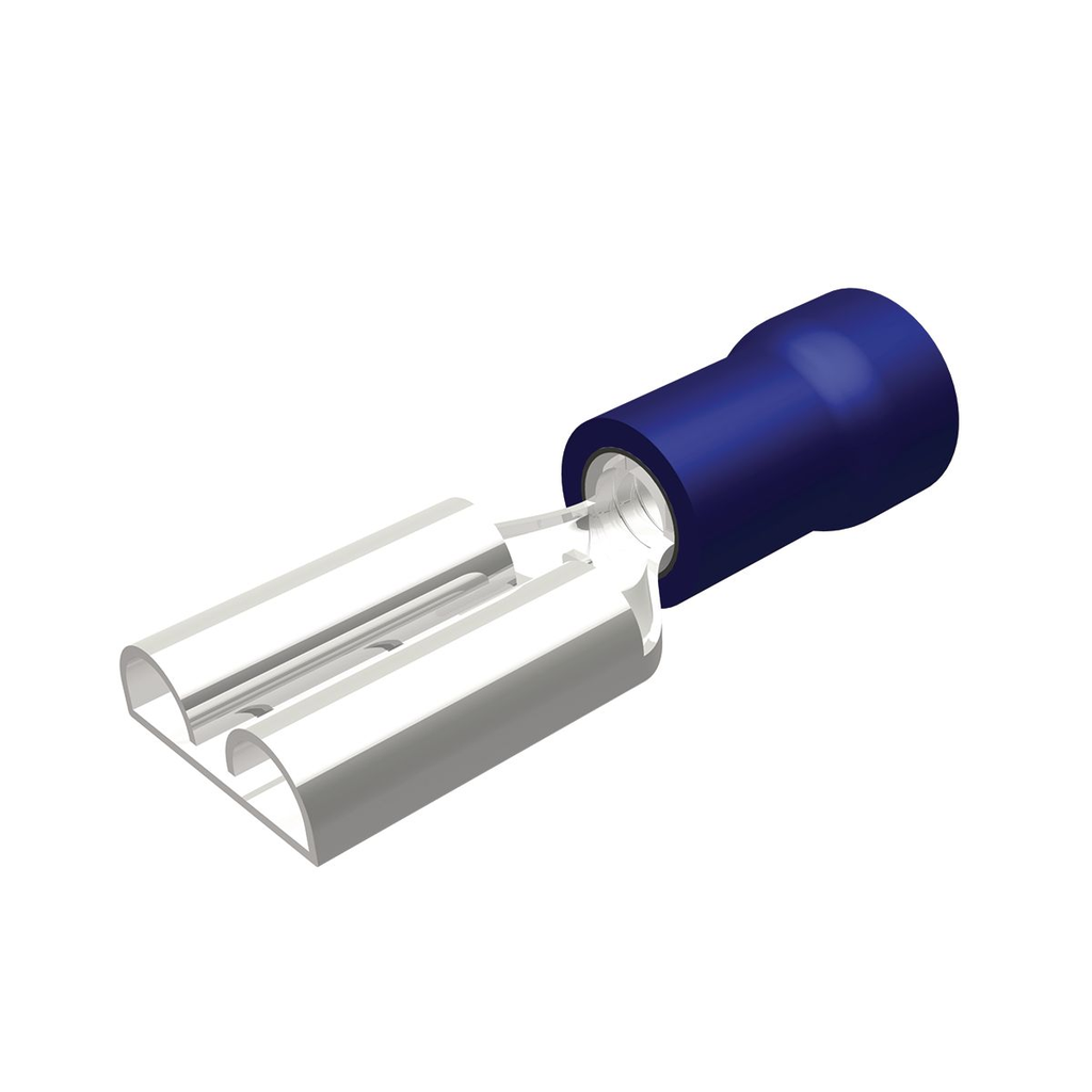 Product image for Burndy QP14F25X03BG25 Vinyl Female Quick Disconnect For 16 - 14 AWG (25 x 03)