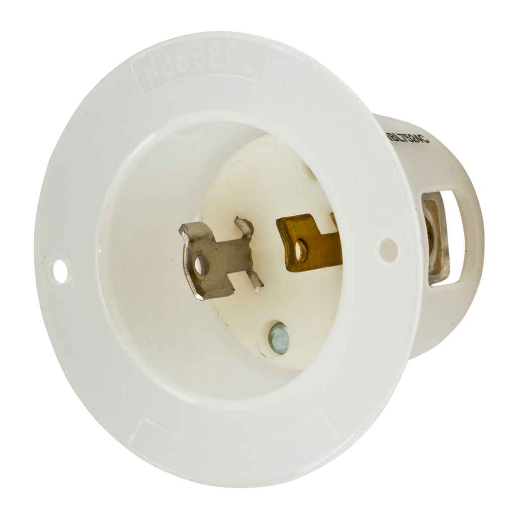 Hubbell HBL7524C Locking Flanged NLT, 15A 125V, L1-15P Product image for Hubbell HBL7524C Locking Flanged NLT, 15A 125V, L1-15P