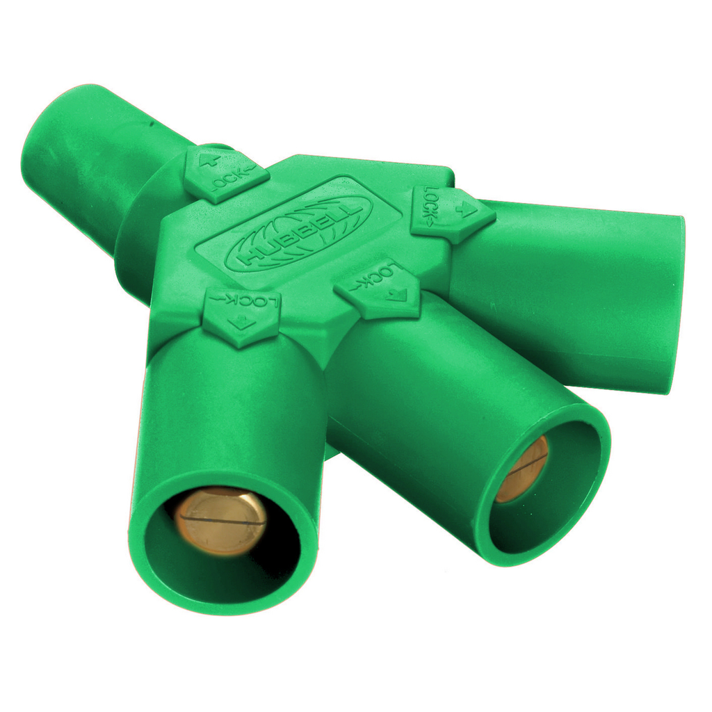 Product image for Hubbell HBLF3MGN Single Pole, TRI TAP, F-M-M-M, GREEN