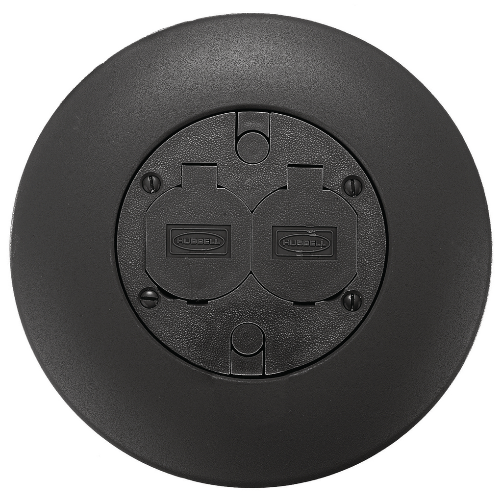 Product image for Hubbell FRFBLAFLUSH FRPT 3 SERV FTG, BK