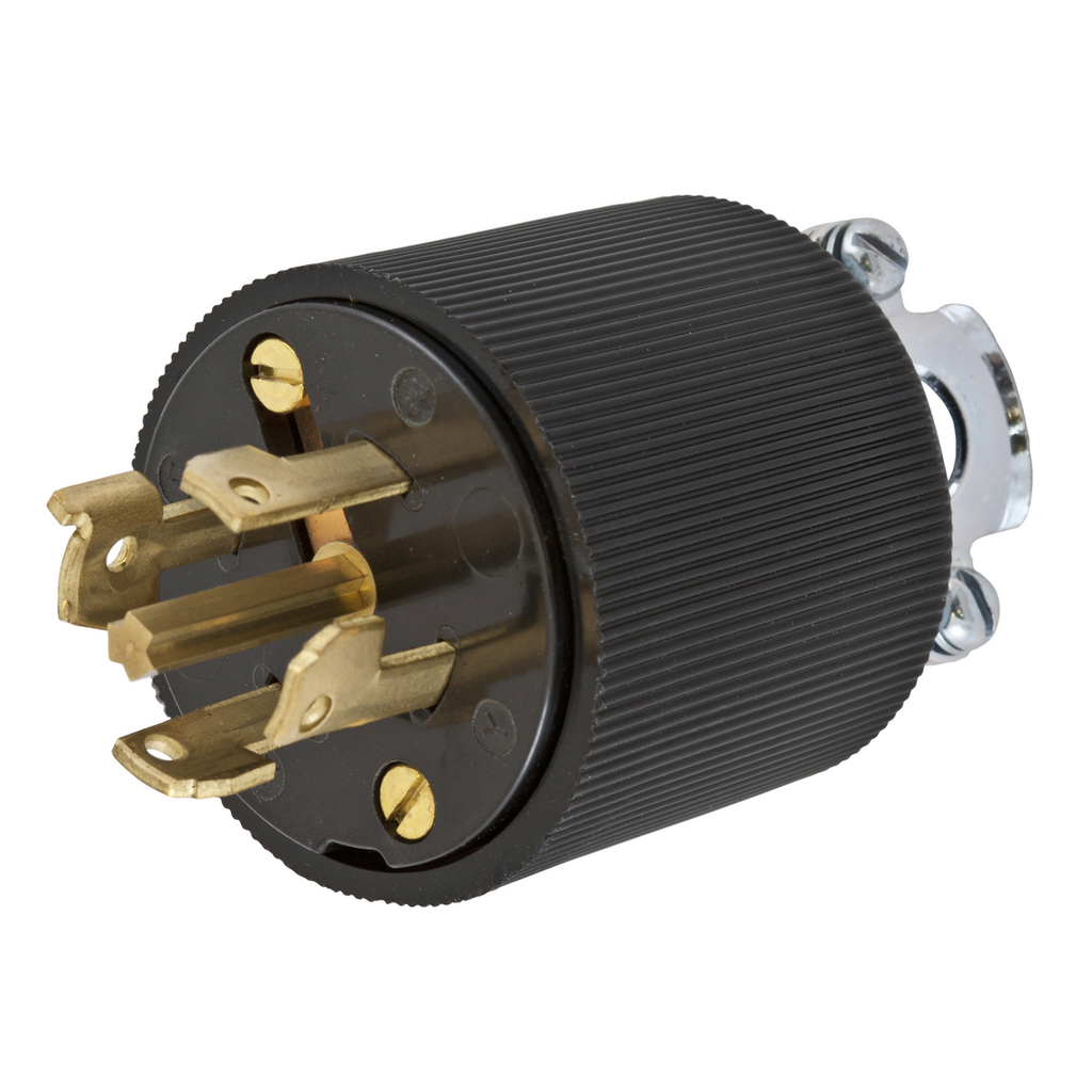 Hubbell HBL45315 30 Amp 600 Volt 4-Pole 5-Wire Black Locking Plug Product image for Hubbell HBL45315 30 Amp 600 Volt 4-Pole 5-Wire Black Locking Plug