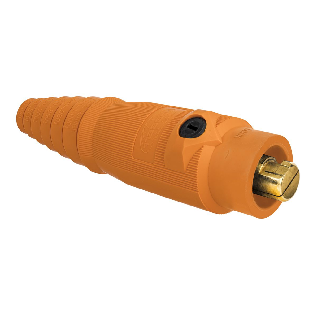 Product image for Hubbell HBL18400MO SING POL, SER 18, 400A Male PL, ORANGE