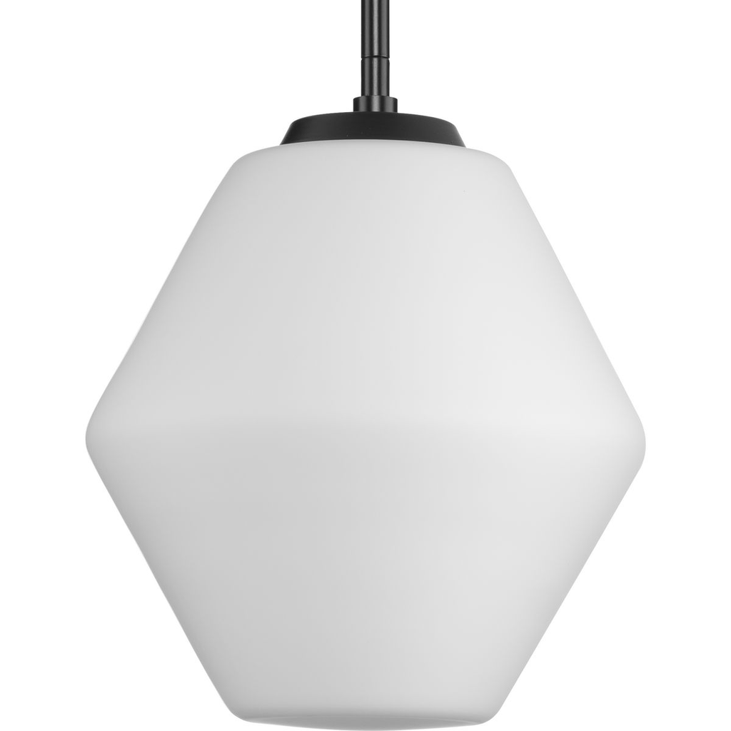 Product image for Progress P500409-31M Copeland Collection One-Light Matte Black Mid-Century Modern Pendant