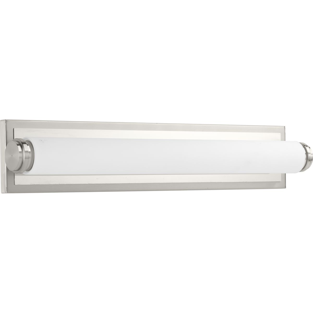 Product image for Progress P300093-009-30 Concourse LED Collection 24" Brushed Nickel Etched White Glass Modern Bath Vanity Light