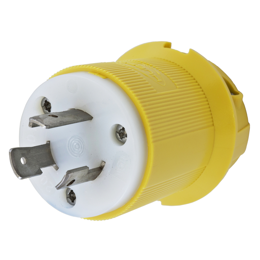 Hubbell HBL23CM21 Locking Plug, CM, 20A 250V, L6-20P, YL Product image for Hubbell HBL23CM21 Locking Plug, CM, 20A 250V, L6-20P, YL