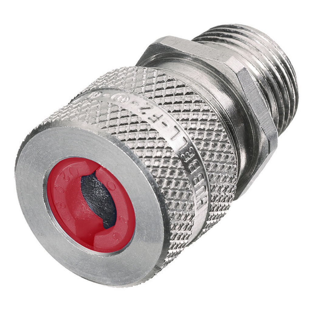 Product image for Hubbell SHC1031 3/4 Inch Male Threaded 0.19 to 0.25 Inch Machined Aluminum Straight Cord Connector