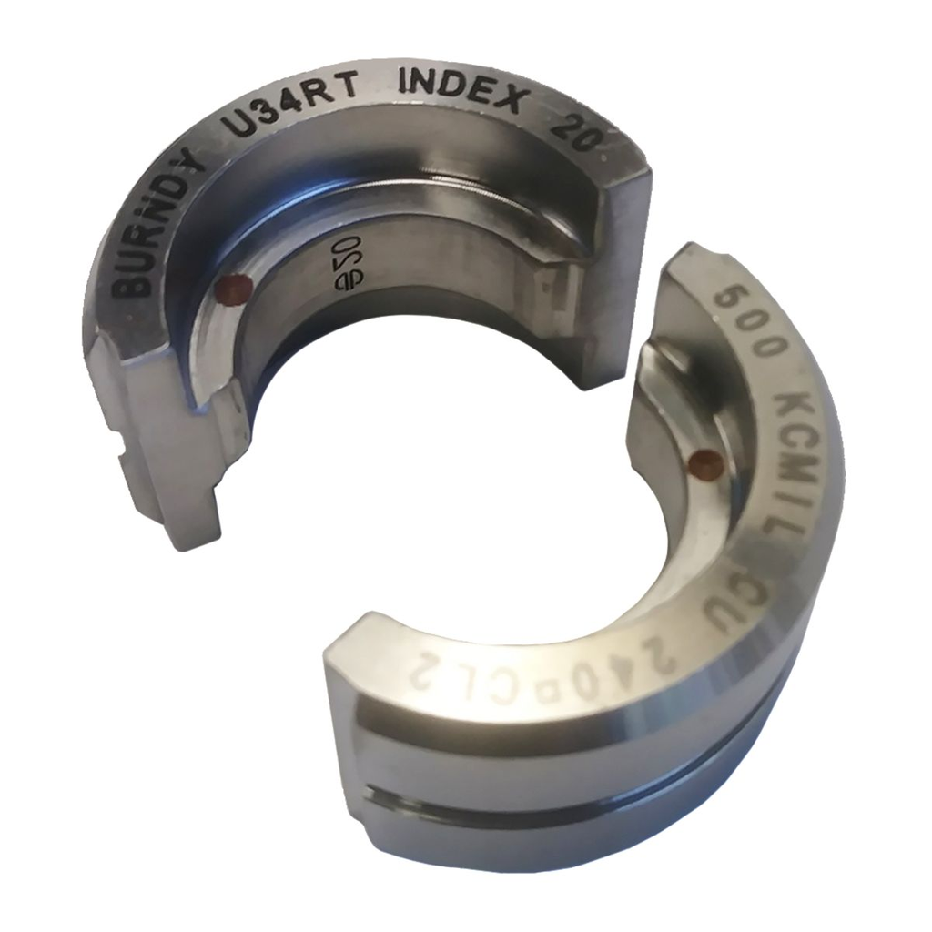 Product image for Burndy U34RT Butting U Die, 500 kcmil, Brown, Index 20