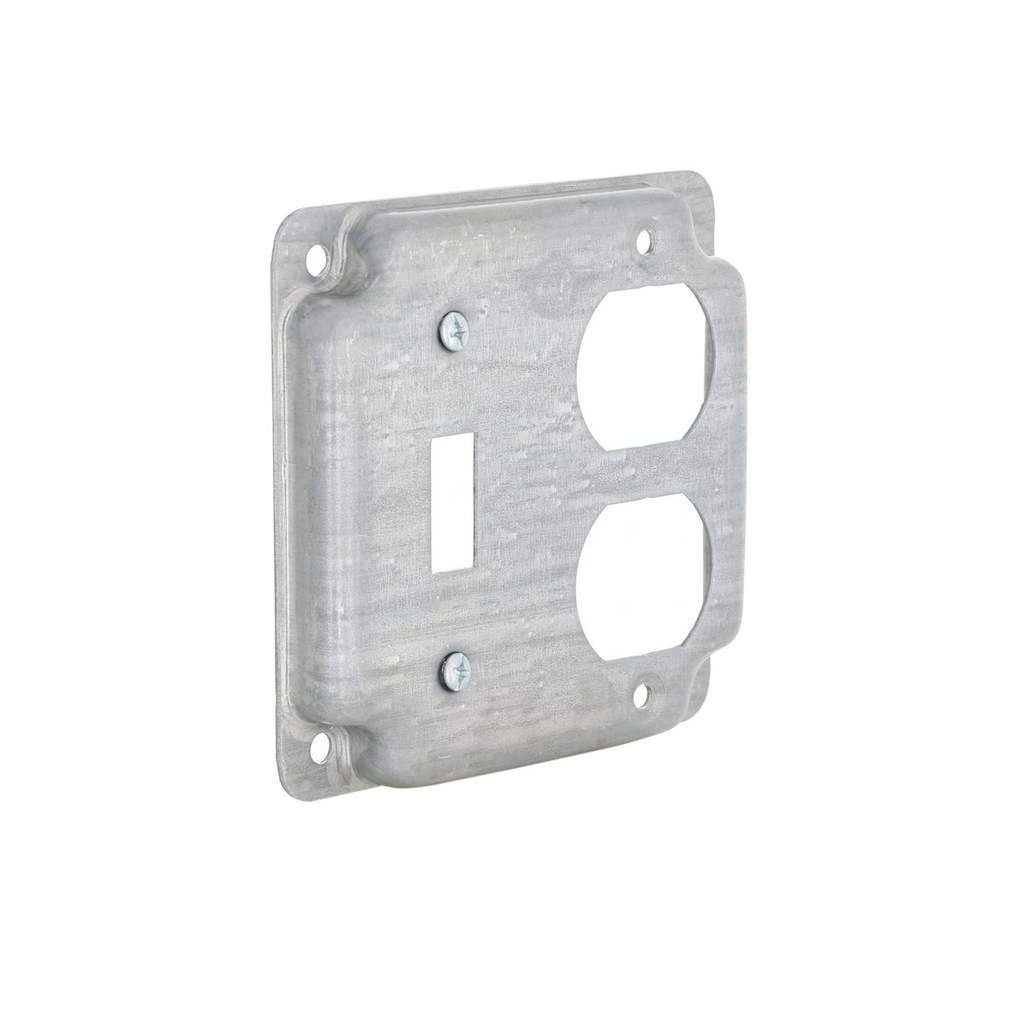 Mayer-DDS-4 in. Square Cover, Exposed Work, Duplex/Toggle-1