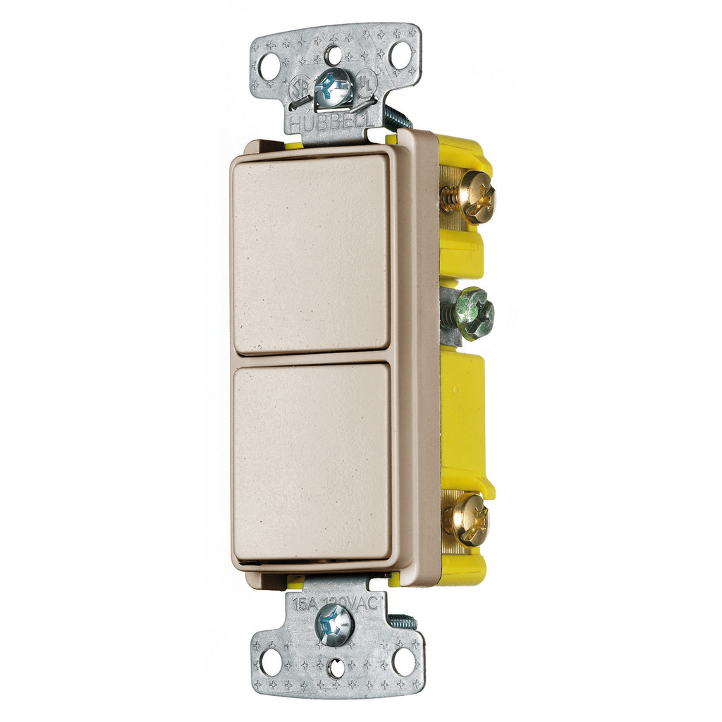 Product image for HUBWIR RCD103AL COMBO, 15A SP RKR, 15A 3W RKR, AL