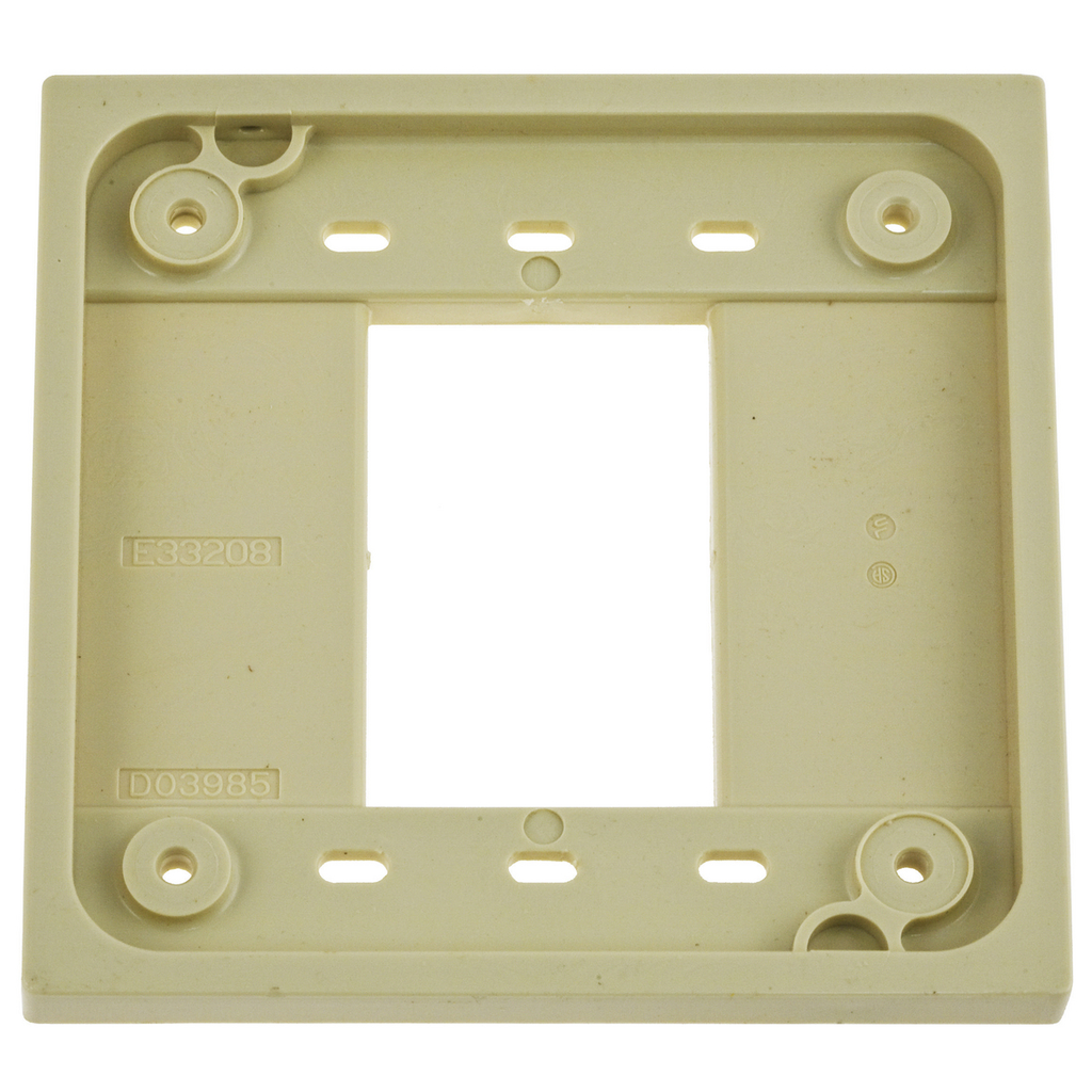 Mayer-DDS-Straight Blade Devices, Accessories, 4-Plex Adapter Plate for 1 and 2 Gang device boxes, Ivory, Single Pack-1
