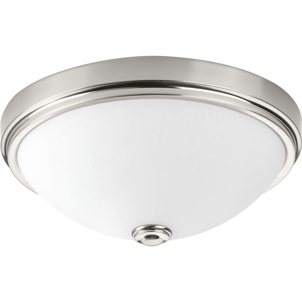 Product image for Progress P350006-009-30 One-Light 13" LED Linen Glass Flush Mount
