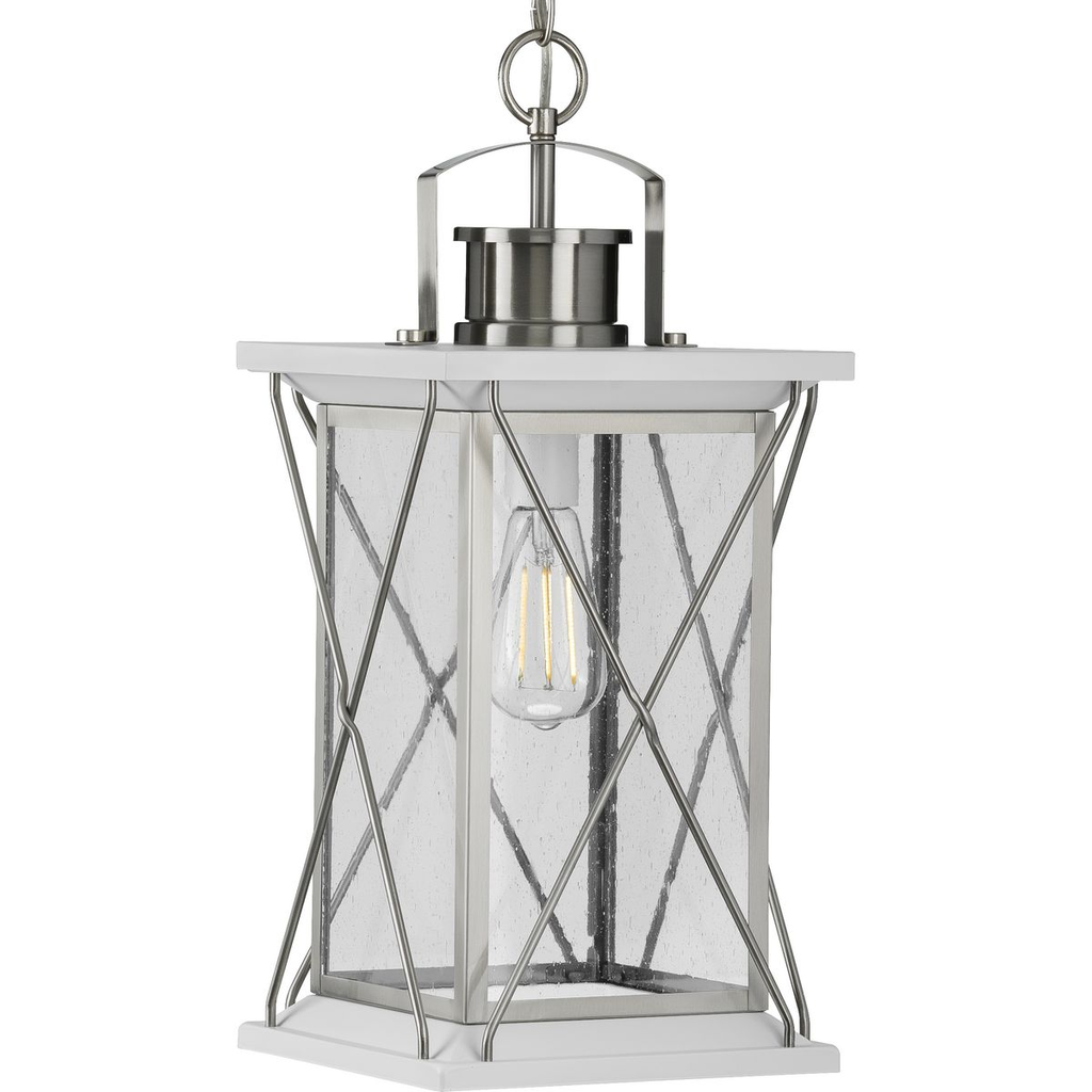 Product image for Progress P550068-135 Barlowe Collection Stainless Steel One-Light Hanging Lantern