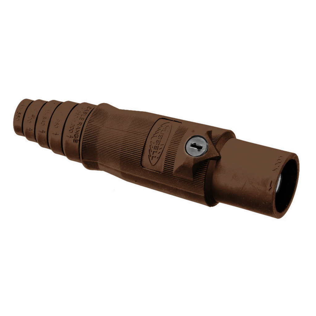 Product image for Hubbell HBL400MBN Single Pole, 400A Male Plug, BROWN