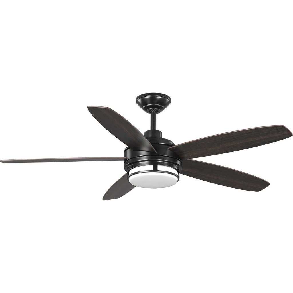 Product image for Progress P250036-031-30 Albin Collection 54" Indoor/Outdoor Five-Blade Black Ceiling Fan