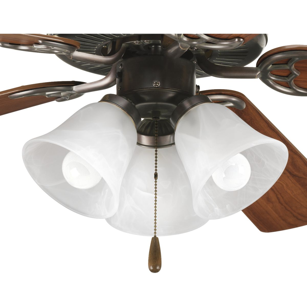 Product image for Progress P2600-20WB AirPro Collection Three-Light Ceiling Fan Light