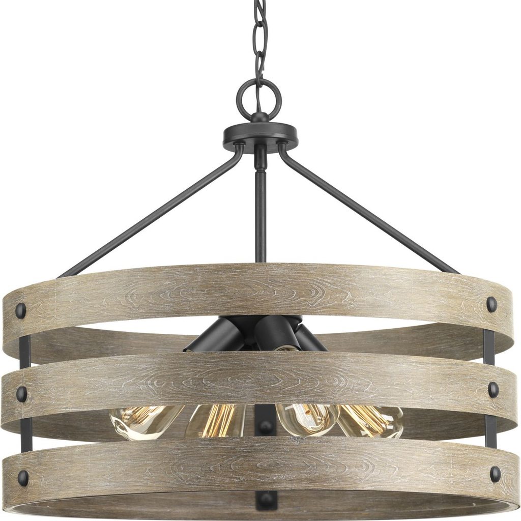 Progress P500023-143 Gulliver Collection Four-Light Graphite Coastal Pendant Light Product image for Progress P500023-143 Gulliver Collection Four-Light Graphite Coastal Pendant Light