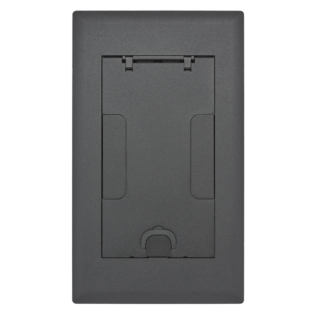 Product image for Hubbell 2GAFBCVRBK 2-Gang AFB Series, Cover Assembly, Black Powder Paint Finish
