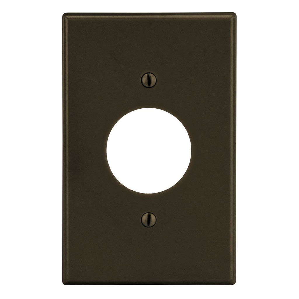 Product image for Hubbell Wiring Devices P7 1-Gang Ivory Nylon Standard 1-Single Receptacle Screw Mount Wallplate