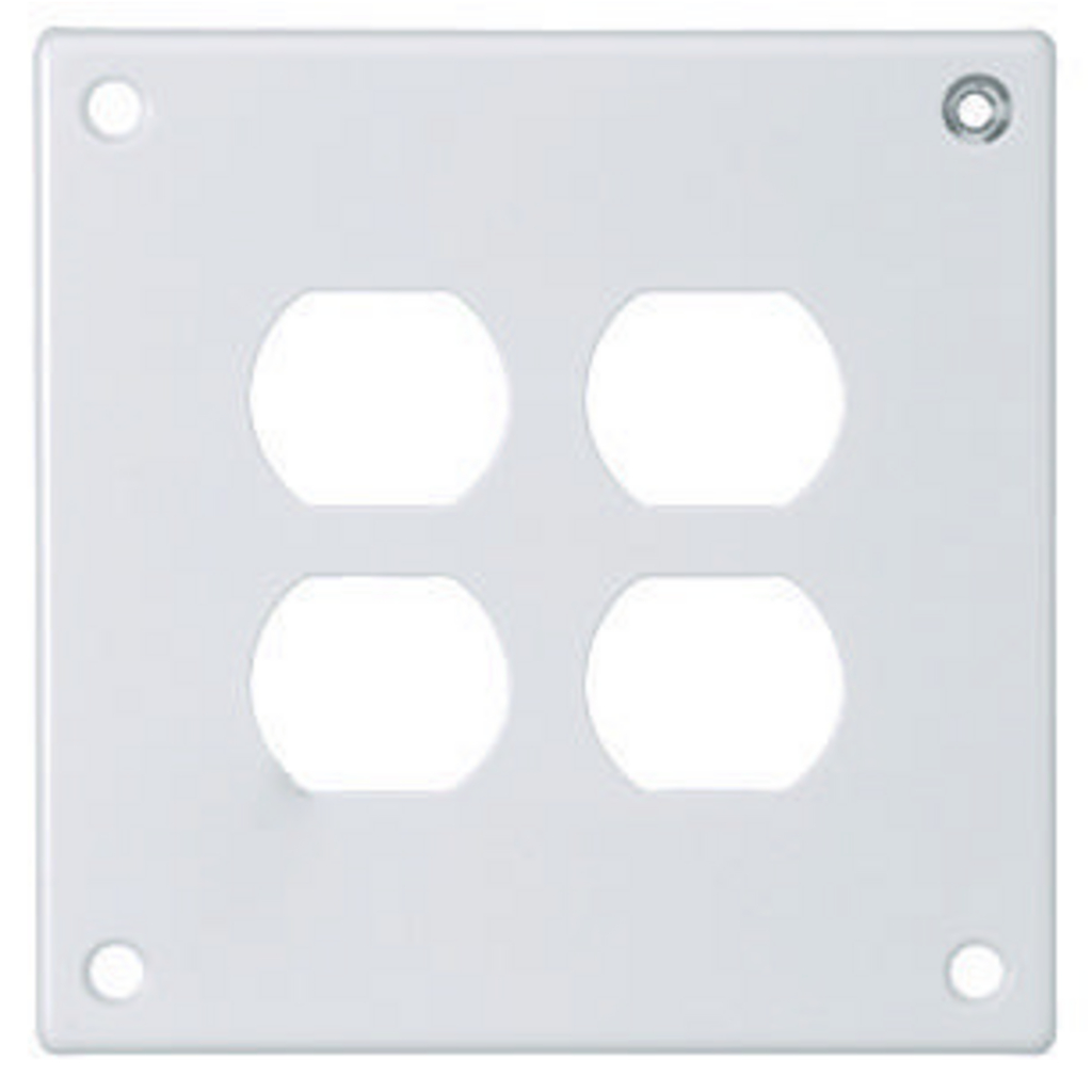 Product image for Hubbell SWP82 SEC WALLPLATE, 2-G, DUP, WH