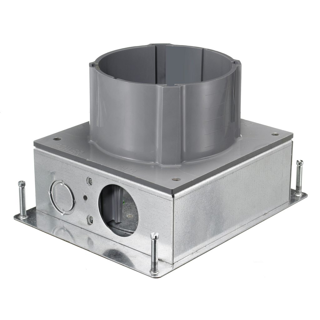 Product image for Hubbell S1SFBAVFBOX, SYSTEM ONE, A/V, STEEL, 1.5" HUB