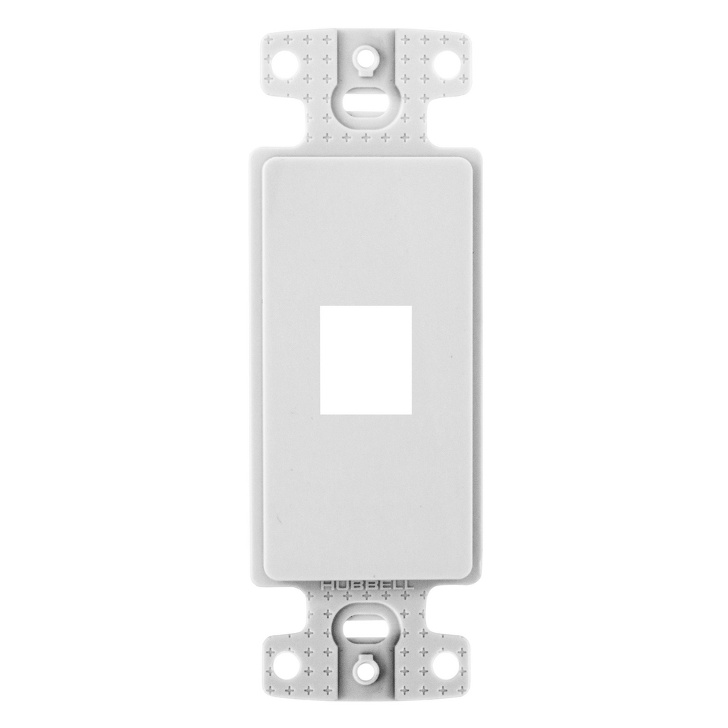 Product image for Hubbell NS611W Plate, Decorator Keystone Frame, 1-Port, White